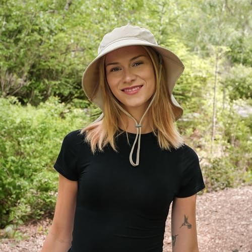 Image of JAN & JUL Water Resistant Sun Hat with UV Protection and Neck Flap for Men and Women