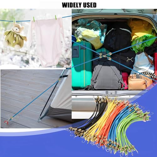 Small Bungee Cords with Hooks 12 Pack - image 7