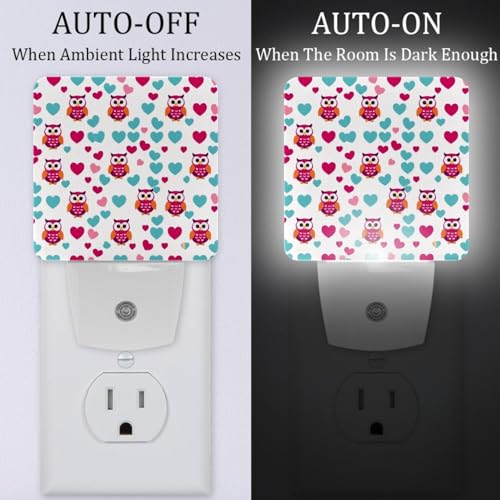 Lámparas de Noche LED Plug-in Pack 2 Búhos 7.6x7.6cm miniatura 2