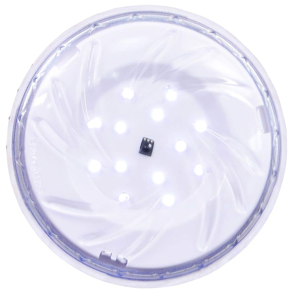 Unterwasser LED Poollampe mit Fernbedienung Weiß, 150 mm Kunststoff, IPX7, 13 LEDs, 2 Helligkeitsstufen für Schwimmbad, Whirlpool, Spa, Teich und Wasserdekoration