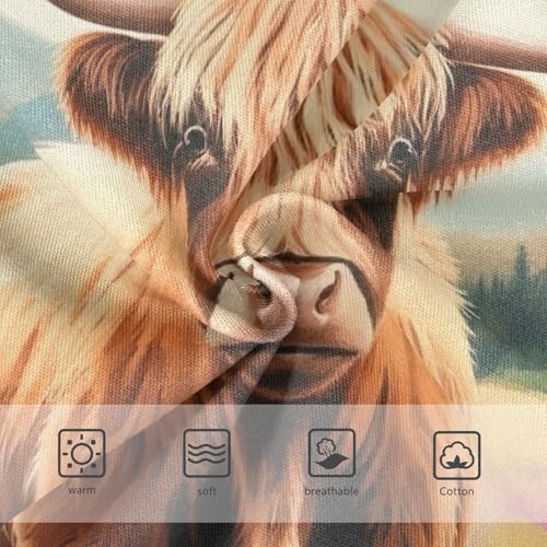 Brown Highland Cow Girl Panties Cute Toddler Girls Underwear Cotton Fun Underpants Briefs 2t3