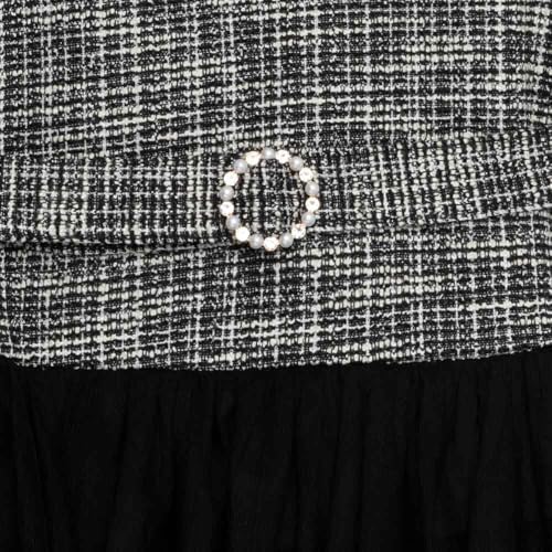 Speechless Girls' Short Sleeve Knit Boucle and Tulle Dress3