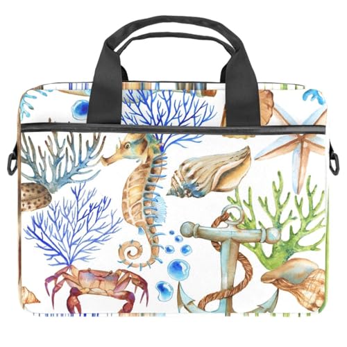 Sacoche ordinateur 13.3 pouces à motif marin avec bandoulière réglable