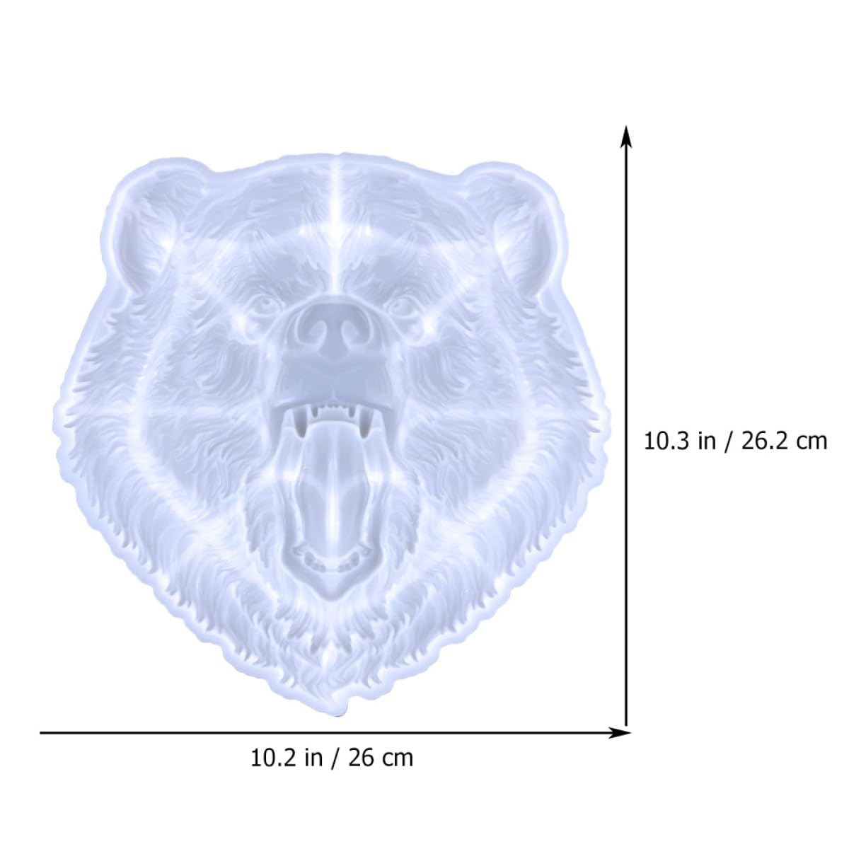 Zerodeko Molde de Silicona 3d para Manualidades DIY Cabeza de Oso, Antiadherente, Tamaño Mediano, Molde para Decoración de Escritorio y Adornos Artesanales