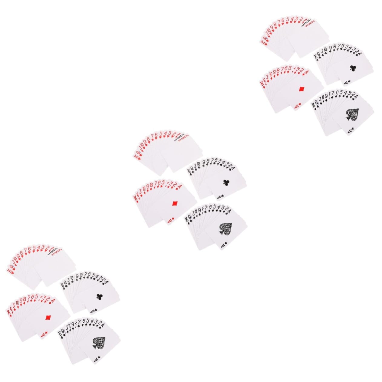 Alasum 3juegos Cartas De Póker para Sublimación Tarjetas para Entretenimiento Fiestas Material Seguro y Portátil