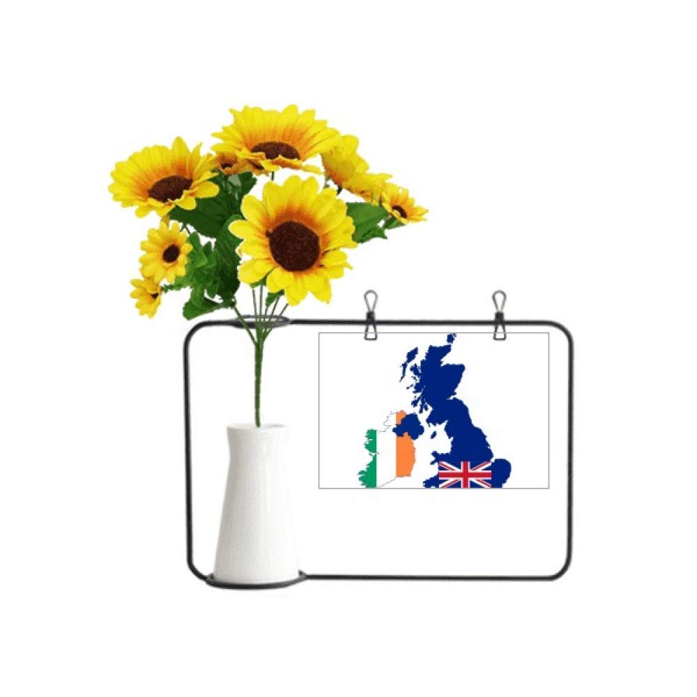 Carte Irlande de bénédiction avec fleur artificielle pour cadeau unique