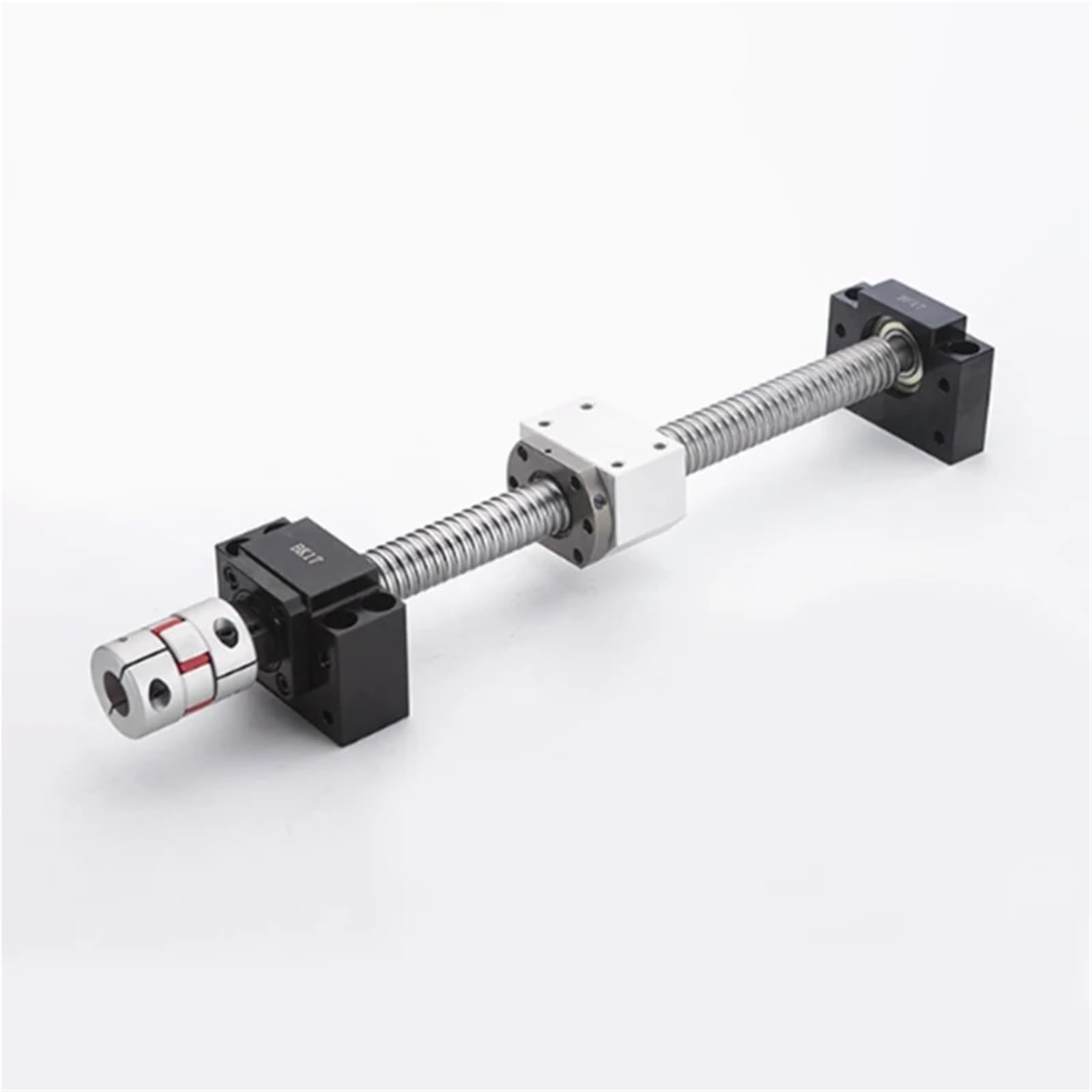Set viti a ricircolo di sfere SFU1605/1610: vite a ricircolo di sfere C7 con estremità lavorata+dado a ricircolo di sfere+alloggiamento dado+supporto estremità BK/BF+accoppiatore(SFU1605,500mm)