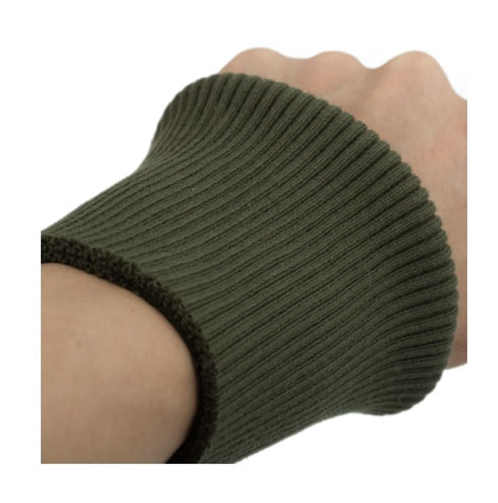 Par de puños elásticos de punto acanalado, ropa recortada, chaqueta, abrigo de algodón elástico, puños gruesos, 1 par de 3.54 pulgadas de ancho (verde)