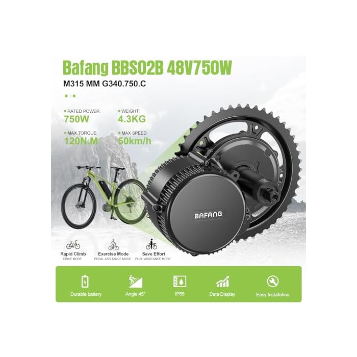 BAFANG 750W Mid Drive Kit with Battery Optional - Image 3