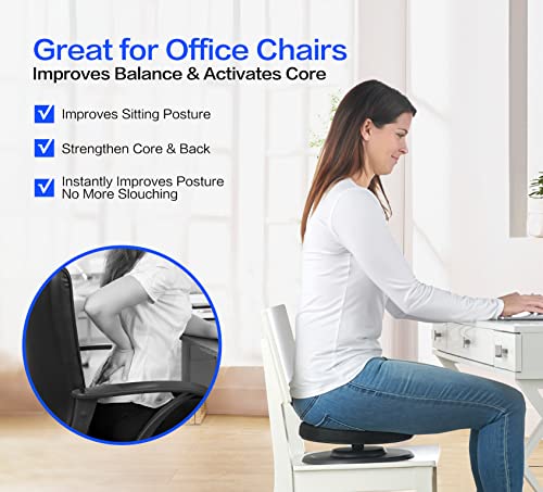 Balance Active Seat Posture Core Trainer | Improve Posture & Stability, Increase Back Muscle Strength While Sitting in Your Chair, Portable Exercise | Perfect Addition to Your Chair or Seating Setup