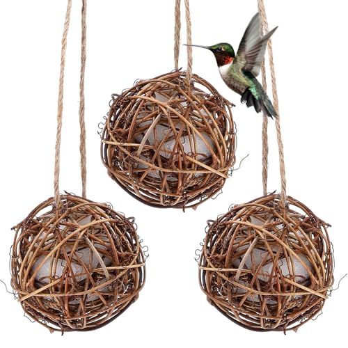 TOPPERFUN Large Bird Nest Balls for Hummingbirds Nesting Material Outdoor Roosting Decor