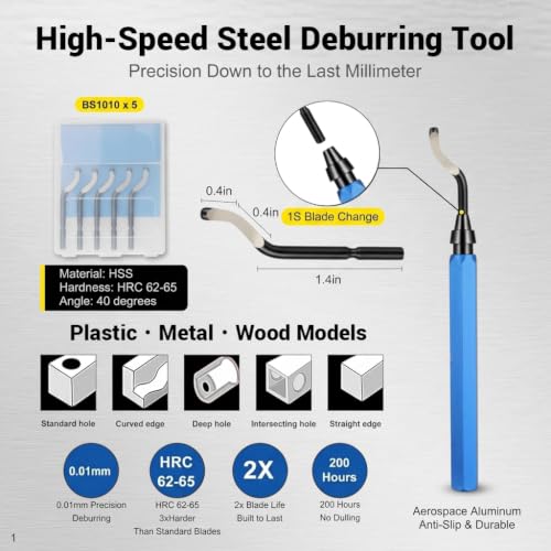 Image of Serplex 3D Printer Tools Kit with Nozzle Cleaning Needles Deburring Tools Scraper Files Tweezers and Printing Accessories for FDM and SLA 3D Printers