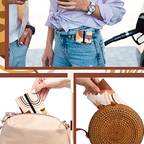 Image of 8 Pieces Purse Tissue Holder Reusable Travel Tissue Pouch Fabric Zipper Purse for Bag Car Office Home(Boho)