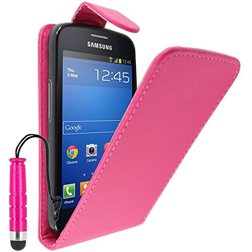 ebestStar - Coque Compatible avec Samsung Galaxy Trend 2 Lite SM-G318H, Galaxy V Plus Etui Housse PU Cuir Rabat Flip + Mini Stylet, Rose [Appareil: 121.4 x...