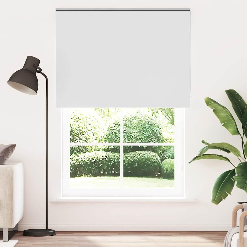 Tenda a rullo oscurante bianco 150x210 cm con tessuto 100% poliestere, montaggio senza trapano o con viti, regolabile con connettore a catena per privacy isolamento termico ufficio casa