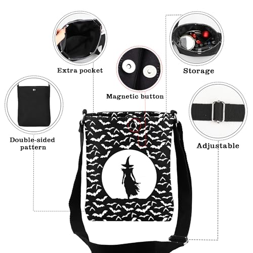 CMNIM Witch Crossbody Bag - Witch Gifts for Fans, Meditation & Halloween Party Favors4