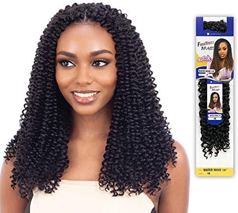 Freetress Synthetic Bulk Crochet Braid - WATER WAVE 14" (1B Off Black)