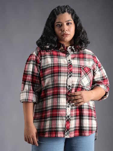 Image of HIGH STAR Women's Cotton Solid Classic Fit Shirt