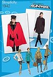 Simplicity Project Runway Collection Sewing Pattern 1942 Misses Coat Jacket and Cape, Size P5 (12-14-16-18-20)