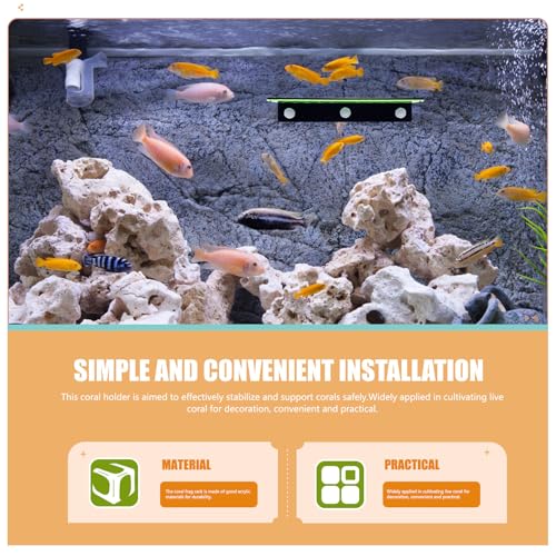 Support bouture coraux double fluorescent vert en rack pour aquarium SPS - 8