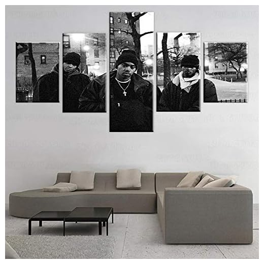 Cuadro En Lienzo Decoracion 5 Piezas Hd Imagen Impresiones En Lienzo New Nas Time Es Illmatic Hip Hop Custom Lienzo Grandes Xxl Murales Pared 5 Paneles De Pinturas De Obras De Arte Moderno