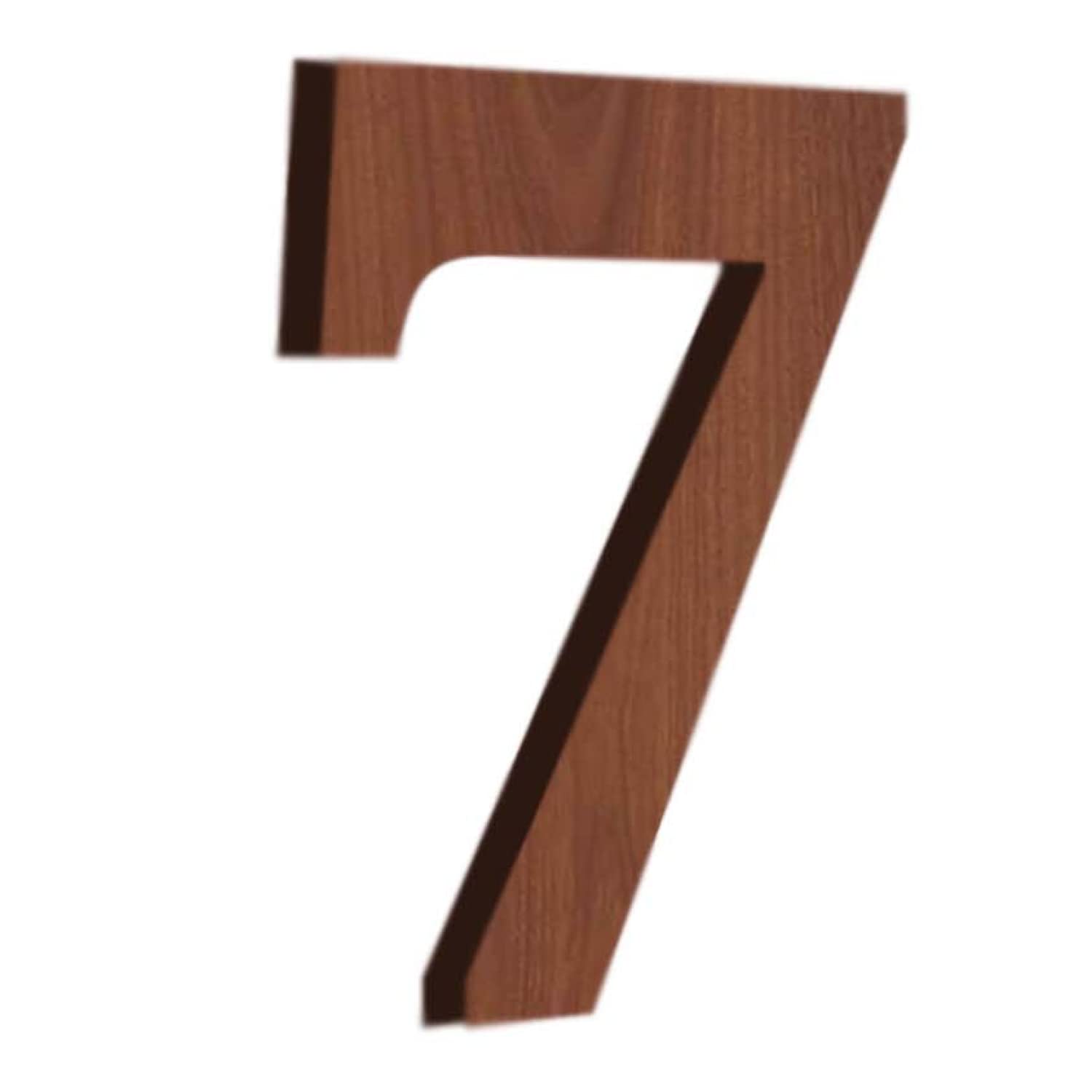 chalk my theme wooden alphabets and numbers for wall decoration | 5 inch large wooden number 7 in wood brown color with 6mm thick quality wood