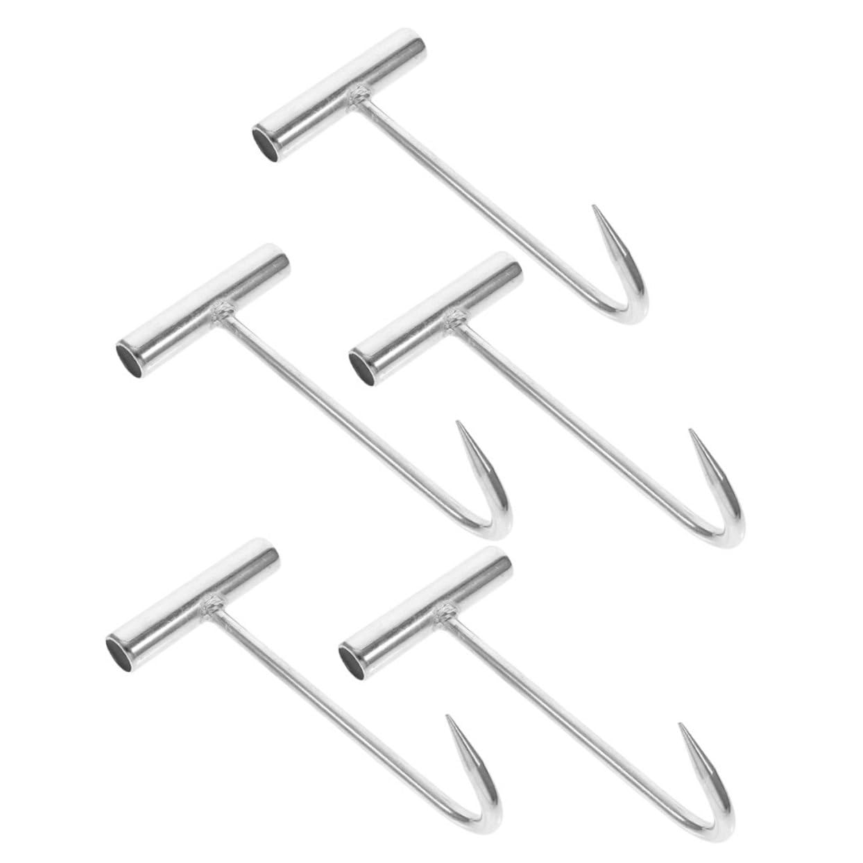 Ganci Impugnatura Ergonomica in Acciaio Inossidabile 5pezzi a Forma di T per Carne per Macelleria e Barbecue, per Ristorante e Cucina