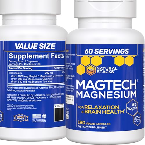 MagTech Magnesium Complex Glycinate L-Threonate and Taurate 180 Capsules