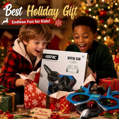 Image of Remote Control Plane Drone for Kids, LED Fighter Jet Flying Toy with 2 Batteries, Easy to Fly RC Airplane for Beginners, Altitude Hold, 360 Flips, Indoor Outdoor Gift, Green