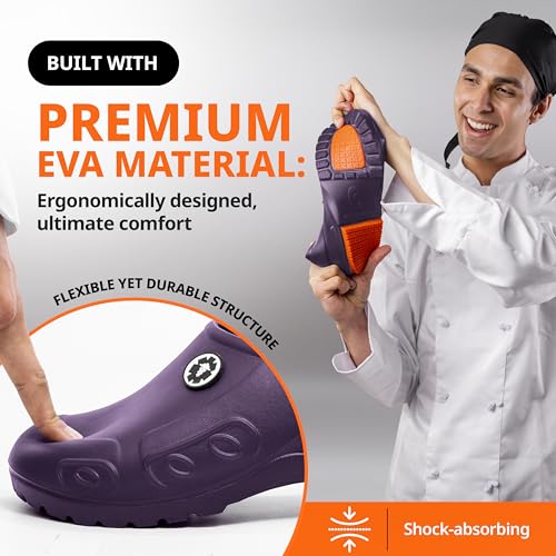 Image of YUNGPRIME Men's and Women's Slip-Resistant Work Shoes - Nursing - Chef Shoes