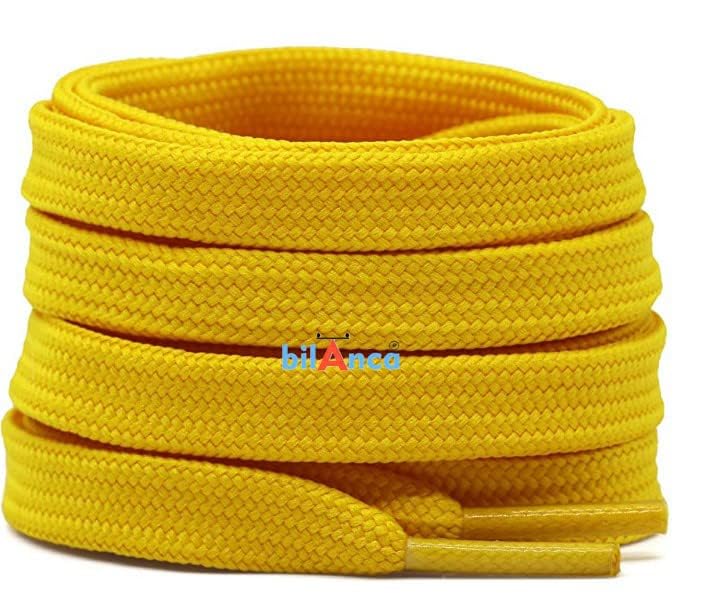 Image of 2 PAIRS Flat Shoe laces 48 Inches Wide Shoelaces for Athletic Running Sneakers Sports Shoes Boot Laces Strings (2 Pairs)