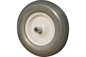 True Temper 16-Inch Flat Free Wheelbarrow Wheel with 500 lb Load Rating