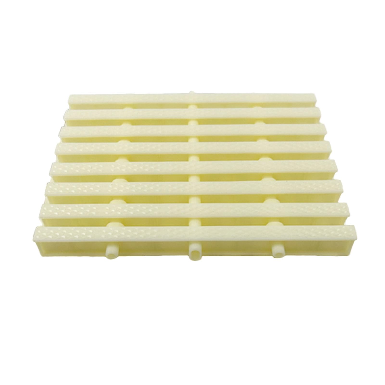 WXPGFEQ Swimming Pool Grates,Non-Slip ABS Swimming Pool Overflow Grates, 18x100CM (15pcs) Spliced Drainage Covers for Driveway, Terrace & Deck - Durable Plastic Grating in Bone Color
