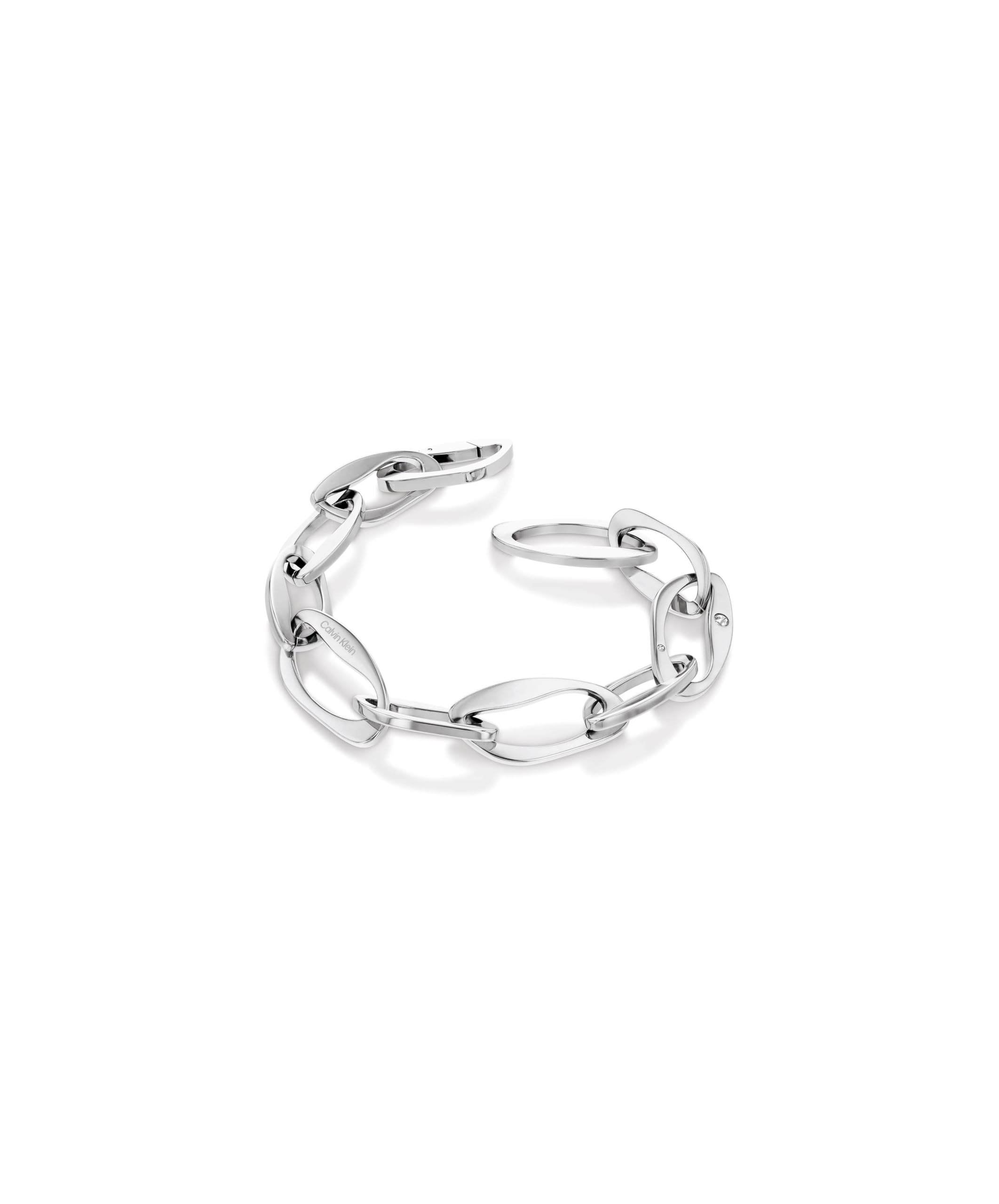 Calvin Klein Braccialetto a Catena da Donna Collezione HARMONIOUS CONNECTION in Acciaio Inossidabile con Cristalli - Disponibile in versione Oro o Argento