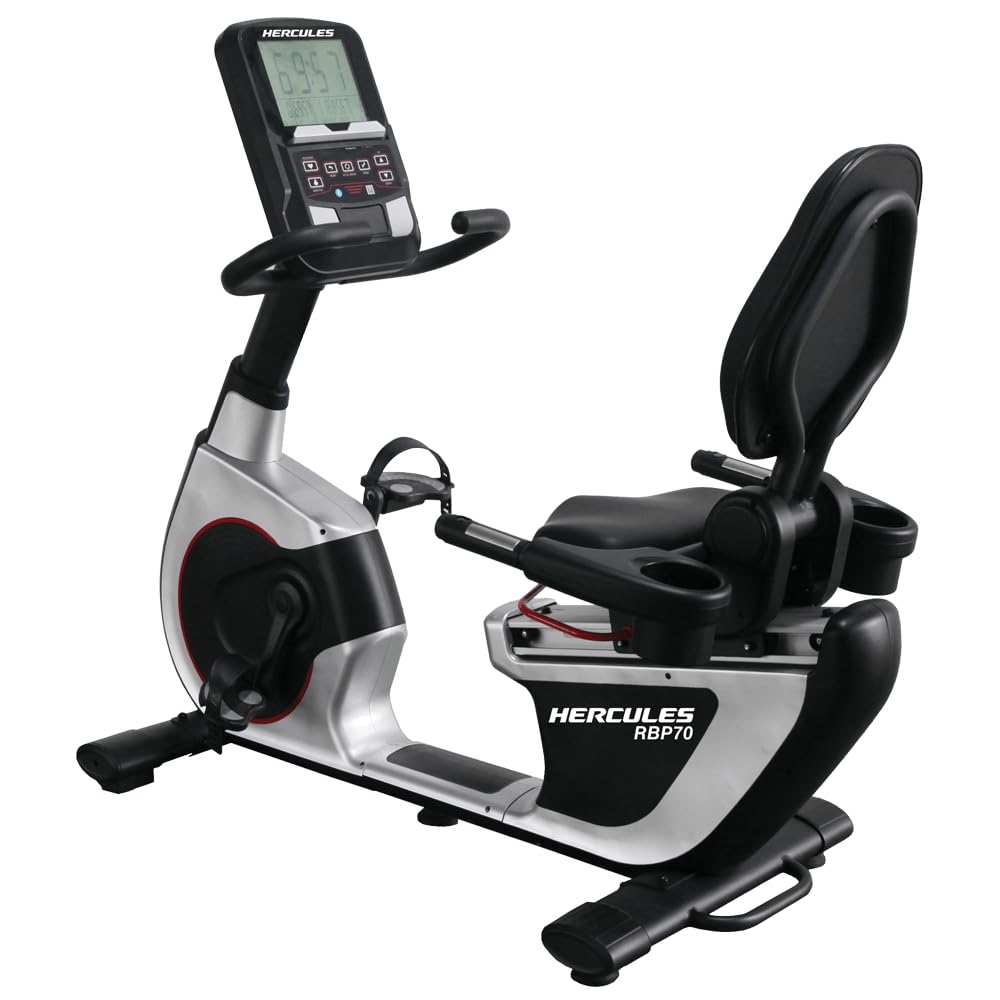 Hercules Fitness RBP70 Recumbent Bike Electro Magnetic System Resistance Control 16 Kgs. Fly Wheel Fully commercial Recumbent Fitness Bike for Home Fitness-image-31