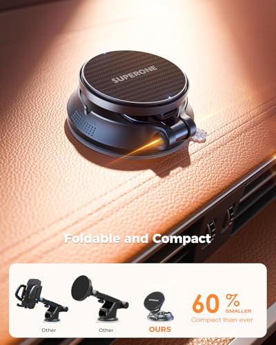 SUPERONE 15W MagSafe Magnetic Wireless Car Mount Charger for iPhone 12-17 - image 6