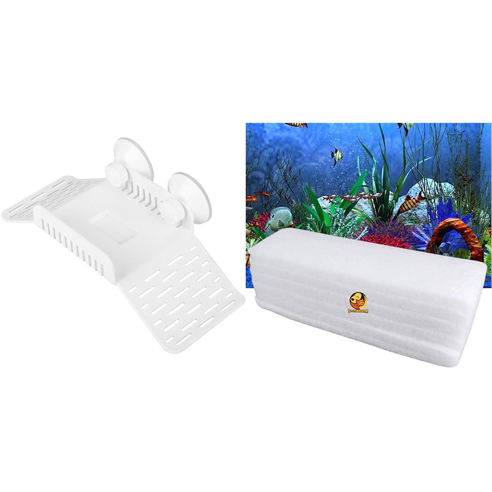 Foodie Puppies Turtle Plastic Ladder Bridge Shape Platform Bask- (White) & Foodie Puppies Aquarium Biochemical Filter Mechanical and Biological Filtration Sponge for Fish Tank - 6 Pieces (B0CRVRW5JT) Amazon Price History, Amazon Price Tracker