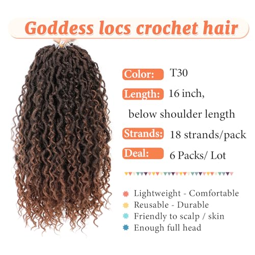 Goddess Locs Crochet Hair - 16 Inch PreLooped Faux Locs