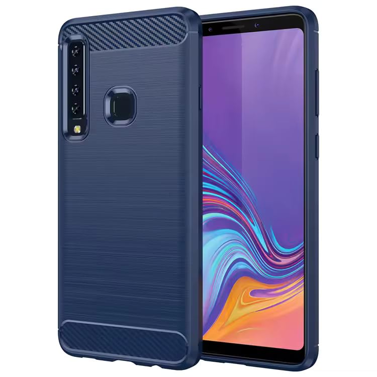 Image of Hybrid Carbon Fiber Back Case for Samsung Galaxy A9 2018 (Blue)