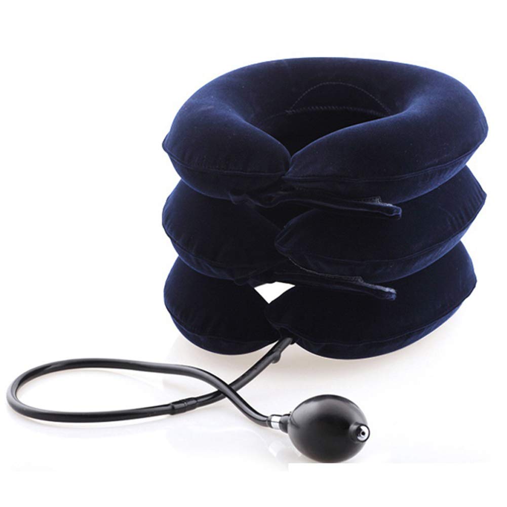 Dispositivo De La Tracción Del Cuello, Dispositivo Cervical Inflable De La Tracción B-Tipo Ayuda Del Cuello, Vértebra Cervical Cómoda Del Cuidado Casero De La Tela
