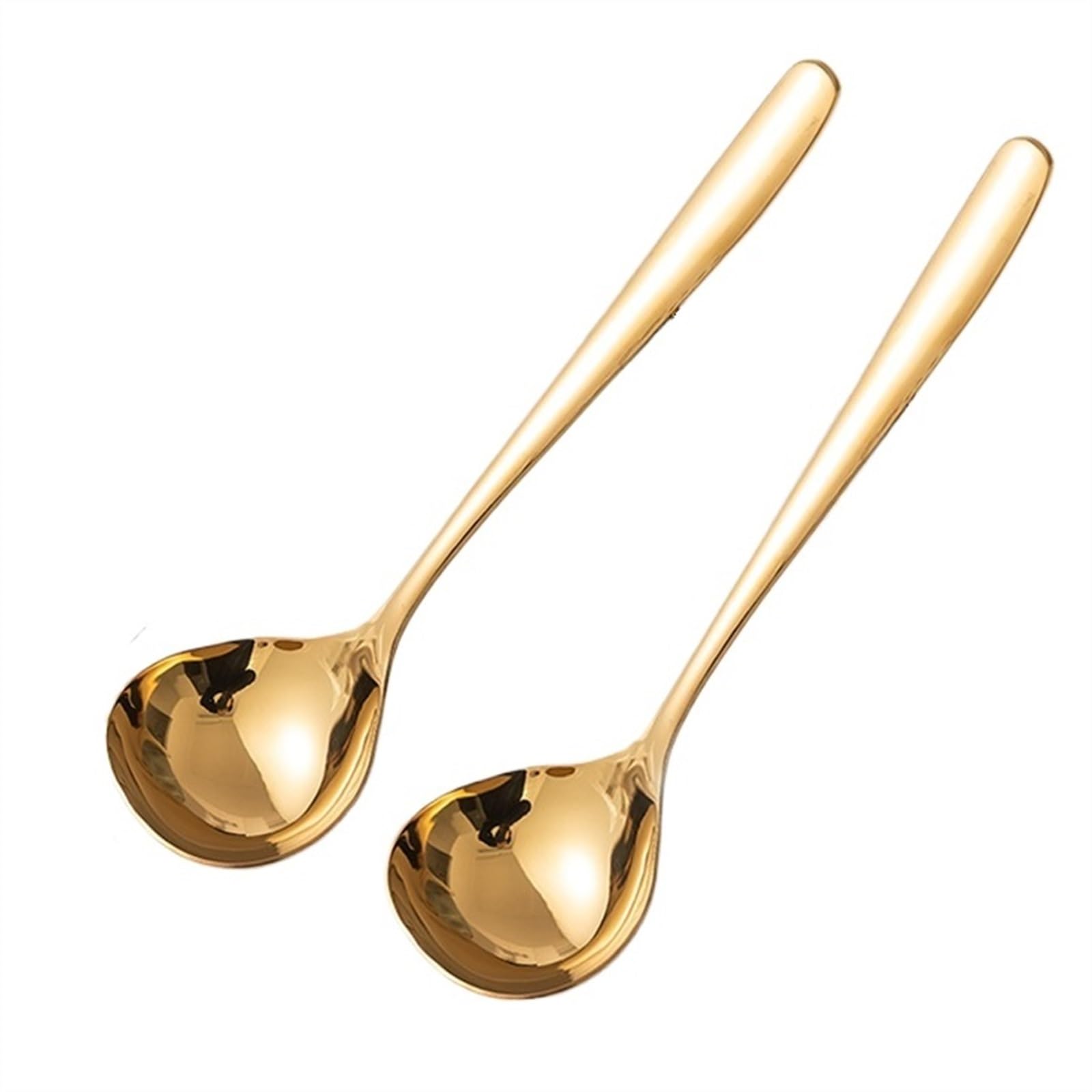 Cuillère à riz style coréen pour repas de famille, louche à soupe dorée grand modèle en inox