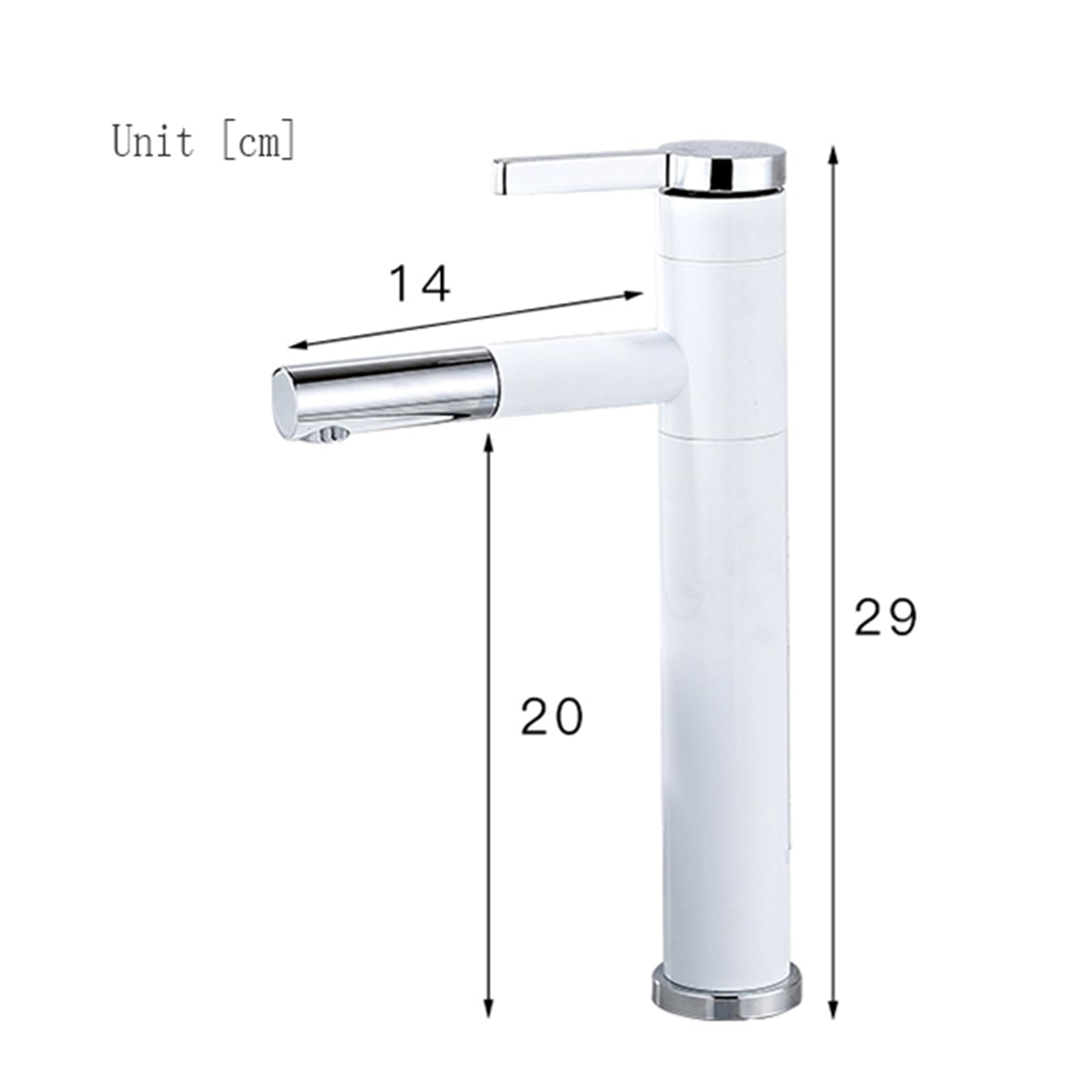 Wasserhahn Bad Mischbatterie Waschbecken Badezimmer Armatur Wasserhahn Waschtisch ausziehbar 1 Loch 360° Drehbar Wasserhahn Waschtisch Warm und Kaltwasser Messing Weiß + Chrom Hoch