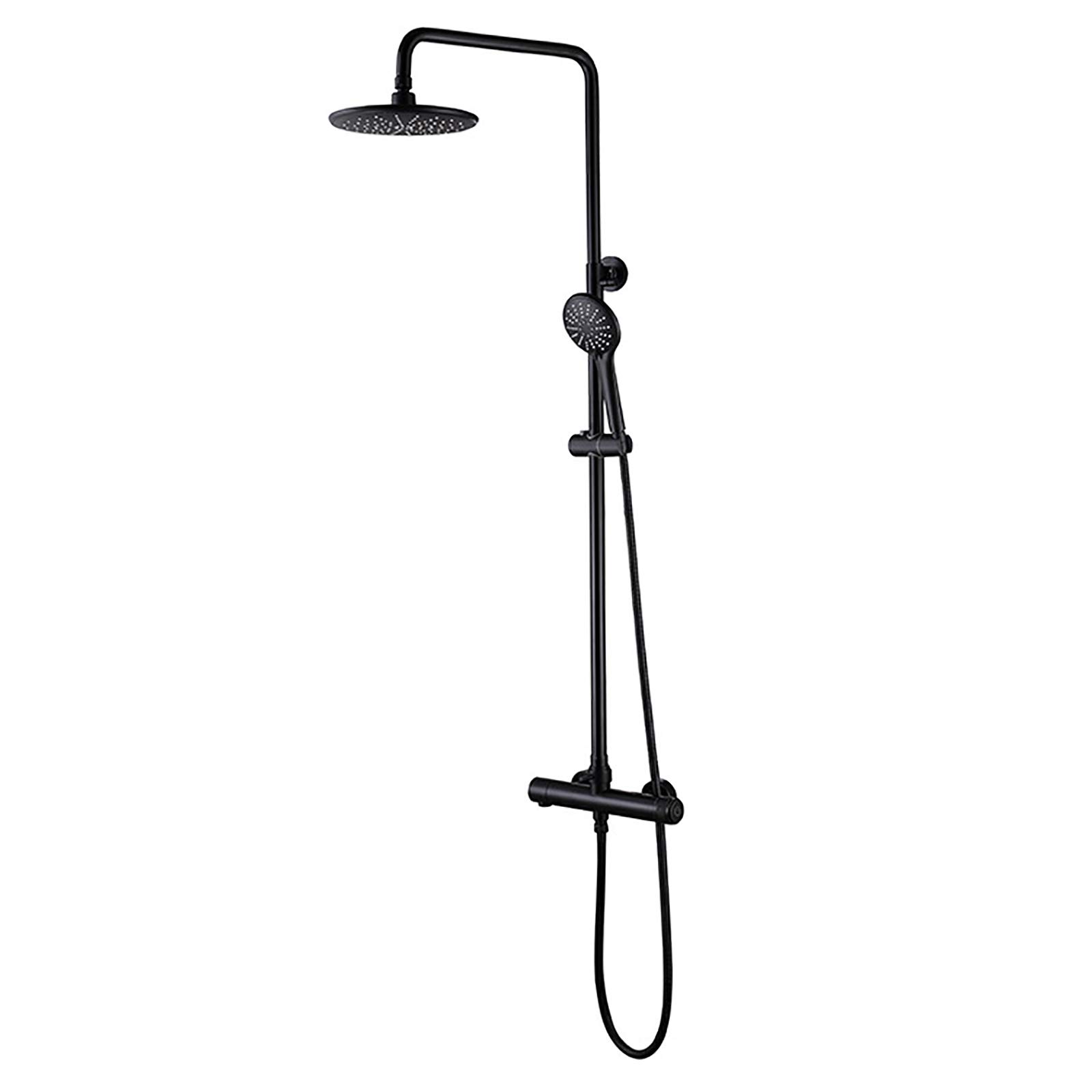Set doccia da 8 pollici Sistema doccia a pioggia a parete Rubinetto doccia Set doccia in ottone Set combinato doccia a maniglia singola doccia con miscelatore a pioggia doccia a mano, Soffione