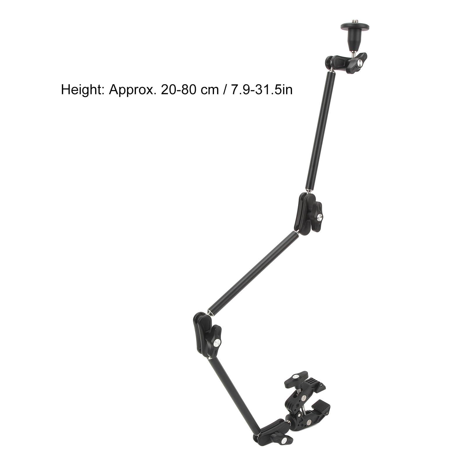 Braccio di Attrito Articolato Regolabile con Gomma Antiscivolo per Fotocamere DSLR, Mini Fotocamere e Altro in Acciaio Inossidabile 1/4 3/8 Pollici