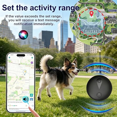 GPS Tracker for Dogs, Smart Collar with Real-Time Location, Pet Location Tracker with Holder, No Monthly Fee & No SIM Card, Works with iOS Find My, Ultra-Slim IP68 Waterproof Dog Tracker - Image 3