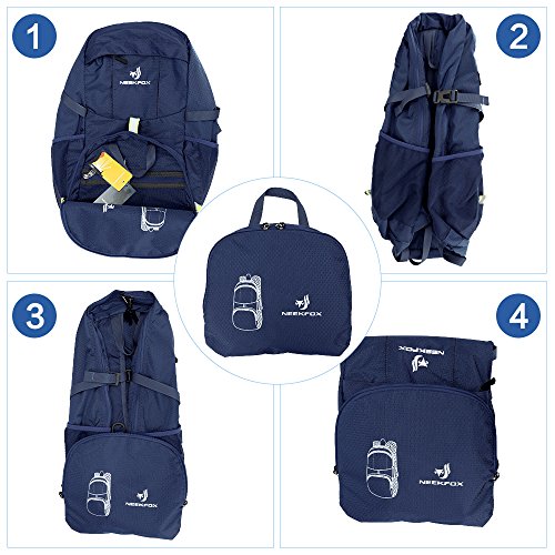Neekfox Lightweight Packable Travel Hiking Backpack Daypack,35L Foldable Camping Backpack,Ultralight Outdoor Sport Backpack Navy #TOP6