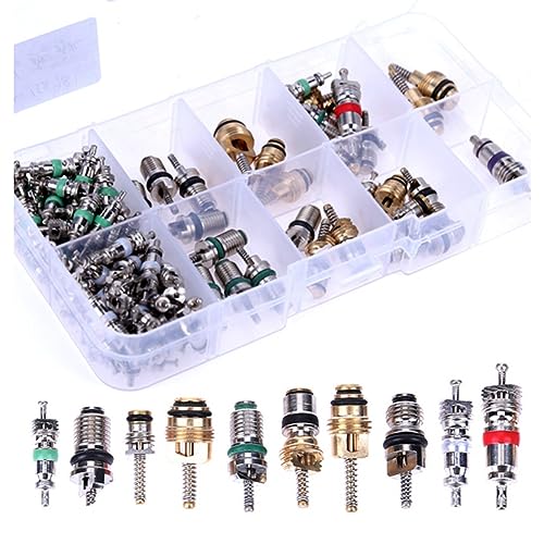 Asuinxurr Assortiment de 104 valves pour climatisation de voiture, A/C,