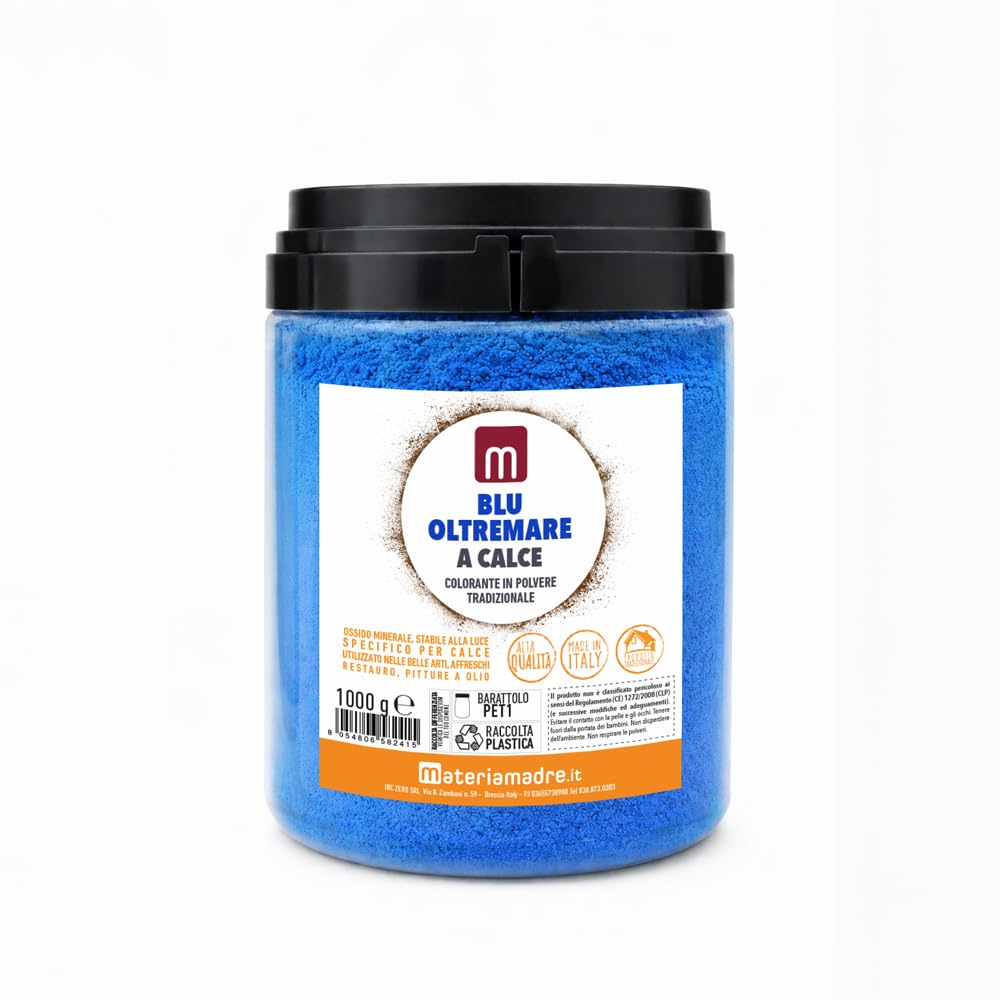 Pigmenti e ossidi per tinture, puri, alta qualità - Barattolo 1 kg (Blu oltremare)