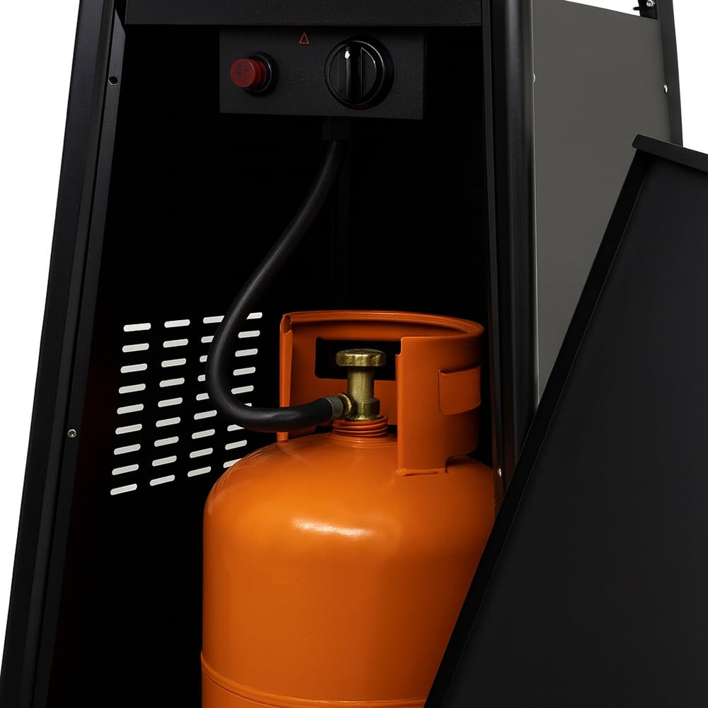 Stufa a Gas da Esterno Pyramid 13kW Riscaldatore a Fiamma Viva per Giardino Bar e Ristoranti