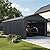 MFSTUDIO Carport 12x20 ft, Outdoor Heavy Duty Carports with Sidewalls, Metal Shed Canopy Shelters Garage Shelter Shade Car Ports with Galvanized Roof for Cars, Truck and Boats